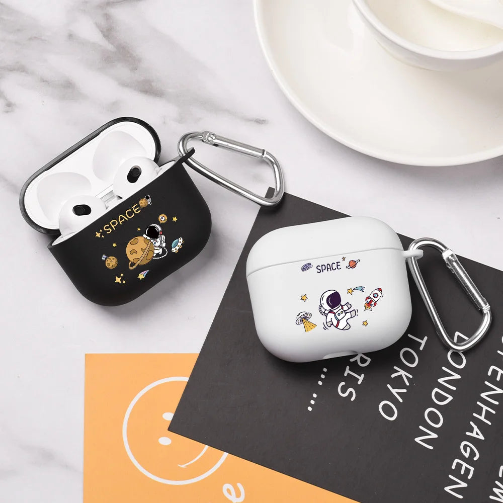 Space Astronaunt Case for Apple Airpods Pro 2 3 USB C Case Soft Silicone Case for Airpods 3 4 2024 Cover for Airpod Pro2 Funda