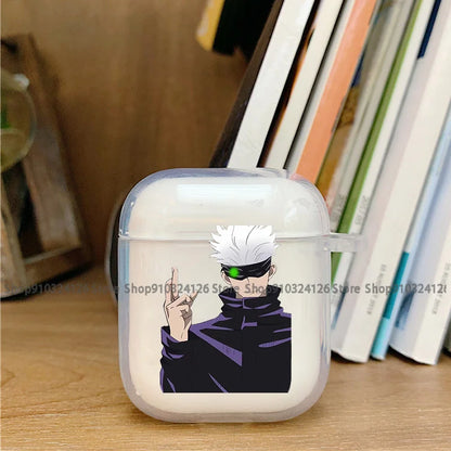 Anime Jujutsu Kaisen Phone Case for Airpods Pro 3 2 1 Pro Gojo Satoru Manga Bluetooth Earphone Cases Black Airpod Cover
