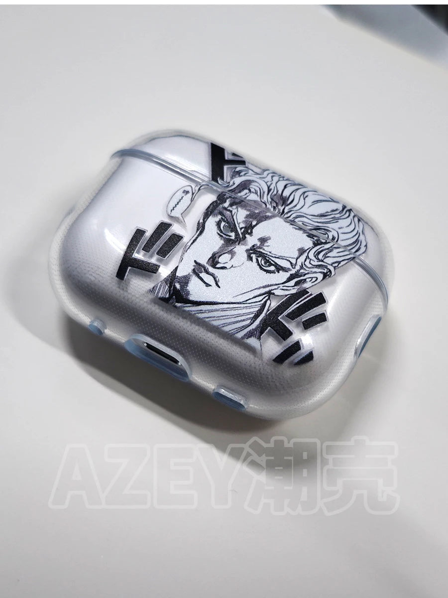 JOJO’S BIZARRE ADVENTURE over HEAVEN Jojo Anime Case for Airpods4 Pro 2 1 Cases for Air Pod Soft Clear TPU Fundas Coque Case