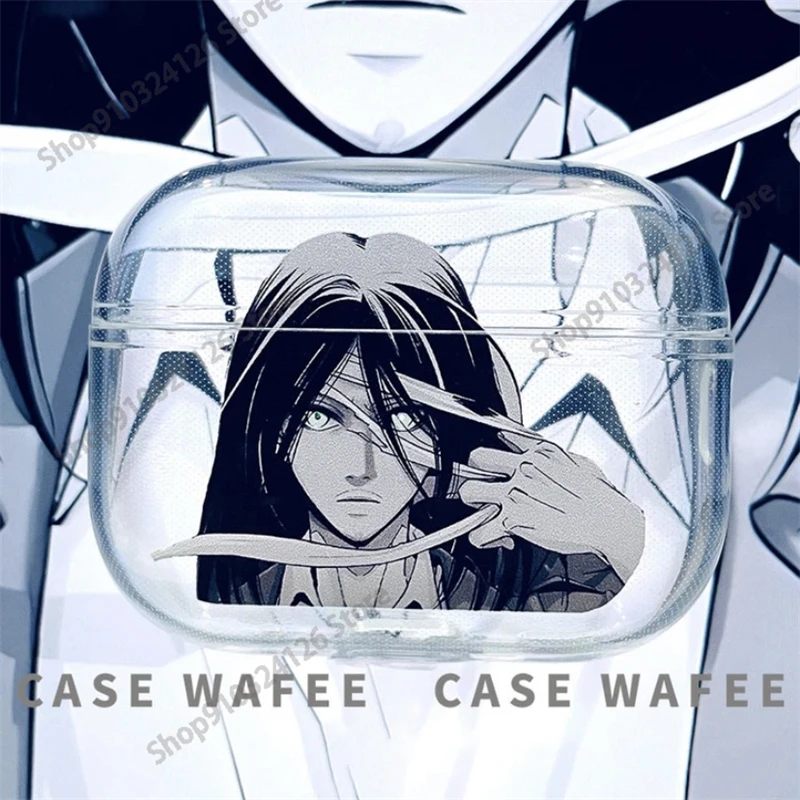 Attack on Titan Earphone Case for Airpods 4 2 3 Pro 1 2 Soft Wirless Bluetooth Headphone Cover Cartoon Anime Airpods Case