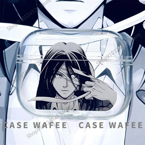 Attack on Titan Earphone Case for Airpods 4 2 3 Pro 1 2 Soft Wirless Bluetooth Headphone Cover Cartoon Anime Airpods Case