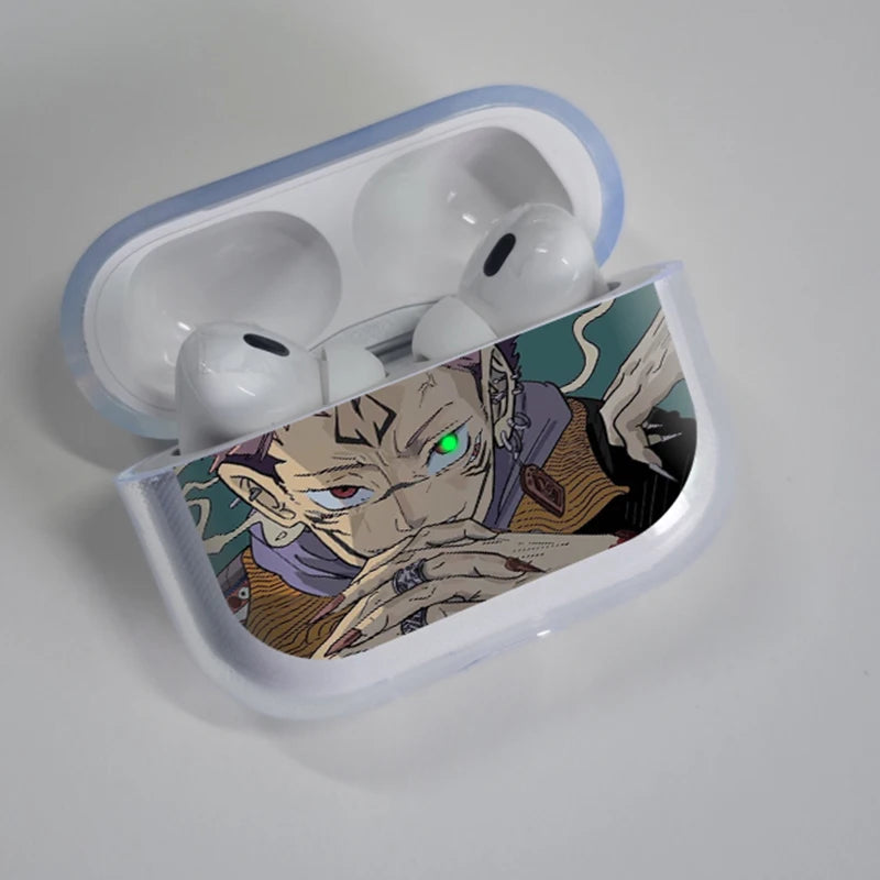 Jujutsu Kaisen Gojo Satoru Earphone Case for Apple Airpods 4 2 3 Pro Transparent Anime Airpods Case