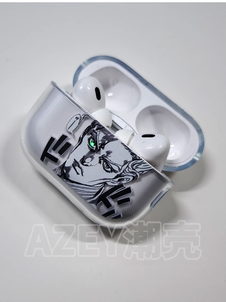 JOJO’S BIZARRE ADVENTURE over HEAVEN Jojo Anime Case for Airpods4 Pro 2 1 Cases for Air Pod Soft Clear TPU Fundas Coque Case