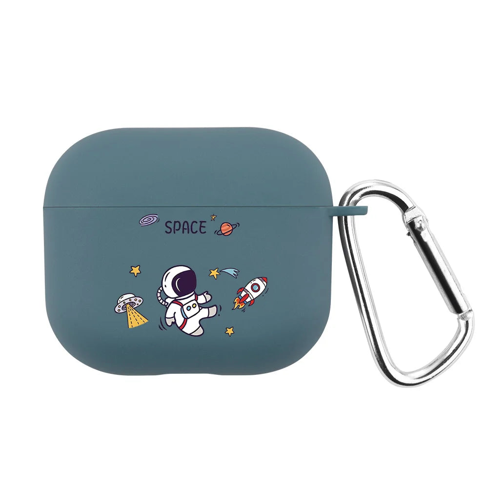 Space Astronaunt Case for Apple Airpods Pro 2 3 USB C Case Soft Silicone Case for Airpods 3 4 2024 Cover for Airpod Pro2 Funda