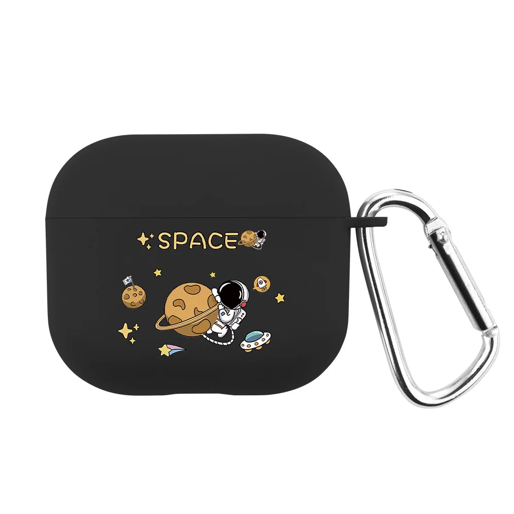 Space Astronaunt Case for Apple Airpods Pro 2 3 USB C Case Soft Silicone Case for Airpods 3 4 2024 Cover for Airpod Pro2 Funda