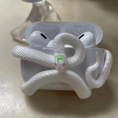 Snake Wireless Earphone Protective Case for Airpods Pro/Pro 2 Creative 3D Snake Earphone Case Drop Earphones Cover