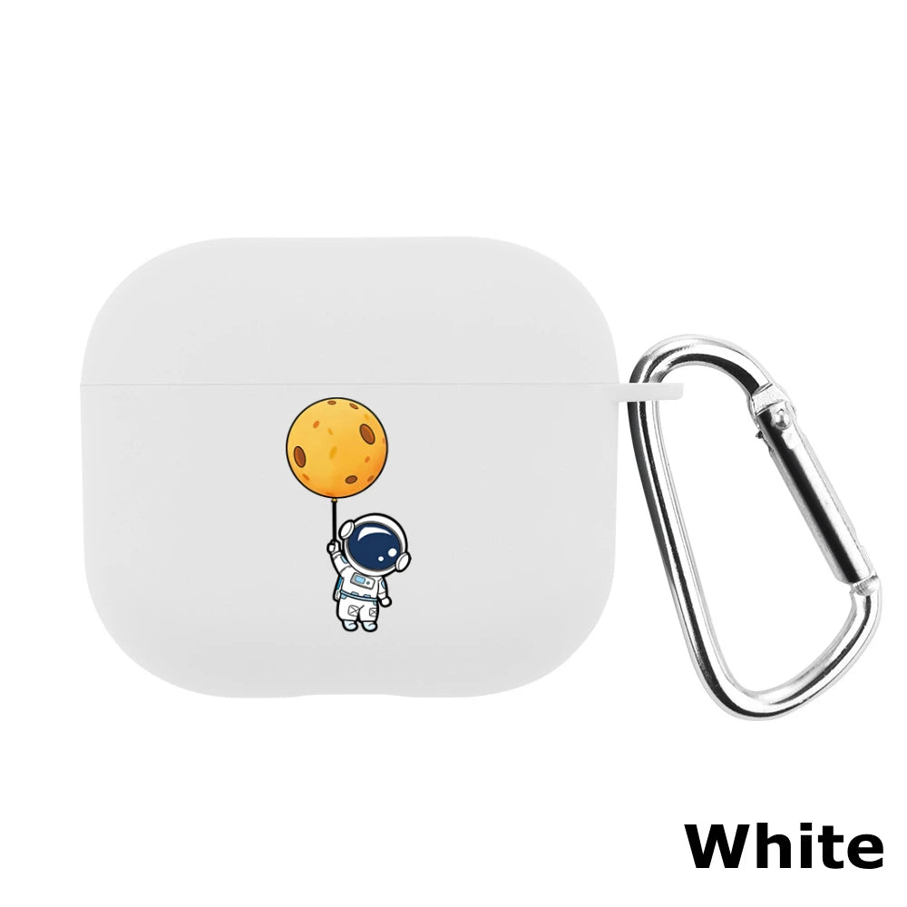 Space Astronaunt Case for Apple Airpods Pro 2 3 USB C Case Soft Silicone Case for Airpods 3 4 2024 Cover for Airpod Pro2 Funda