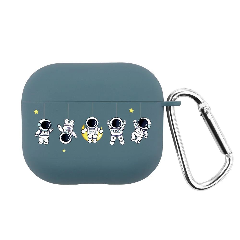 Space Astronaunt Case for Apple Airpods Pro 2 3 USB C Case Soft Silicone Case for Airpods 3 4 2024 Cover for Airpod Pro2 Funda