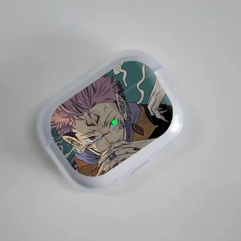 Jujutsu Kaisen Gojo Satoru Earphone Case for Apple Airpods 4 2 3 Pro Transparent Anime Airpods Case