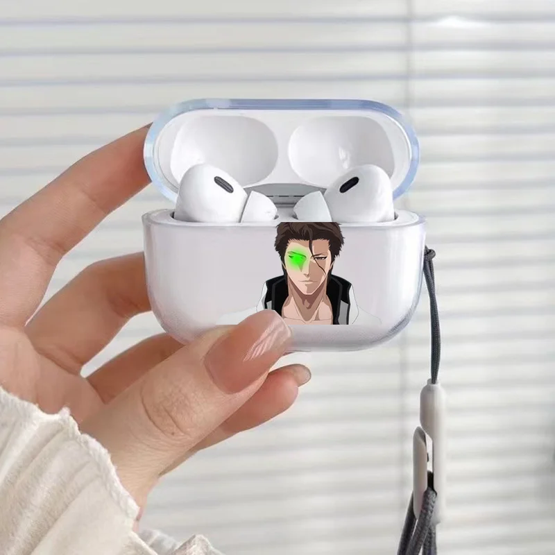Anime BLEACH Grim Reaper Kurosaki Ichigo Soft Silicone TPU Case for Airpods Pro21 3 Clear Wireless Bluetooth Earphone Box Cover