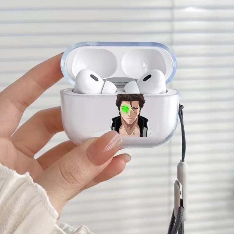 Anime BLEACH Grim Reaper Kurosaki Ichigo Soft Silicone TPU Case for Airpods Pro21 3 Clear Wireless Bluetooth Earphone Box Cover