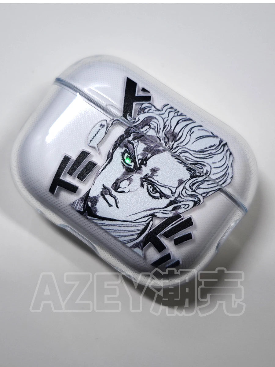 JOJO’S BIZARRE ADVENTURE over HEAVEN Jojo Anime Case for Airpods4 Pro 2 1 Cases for Air Pod Soft Clear TPU Fundas Coque Case